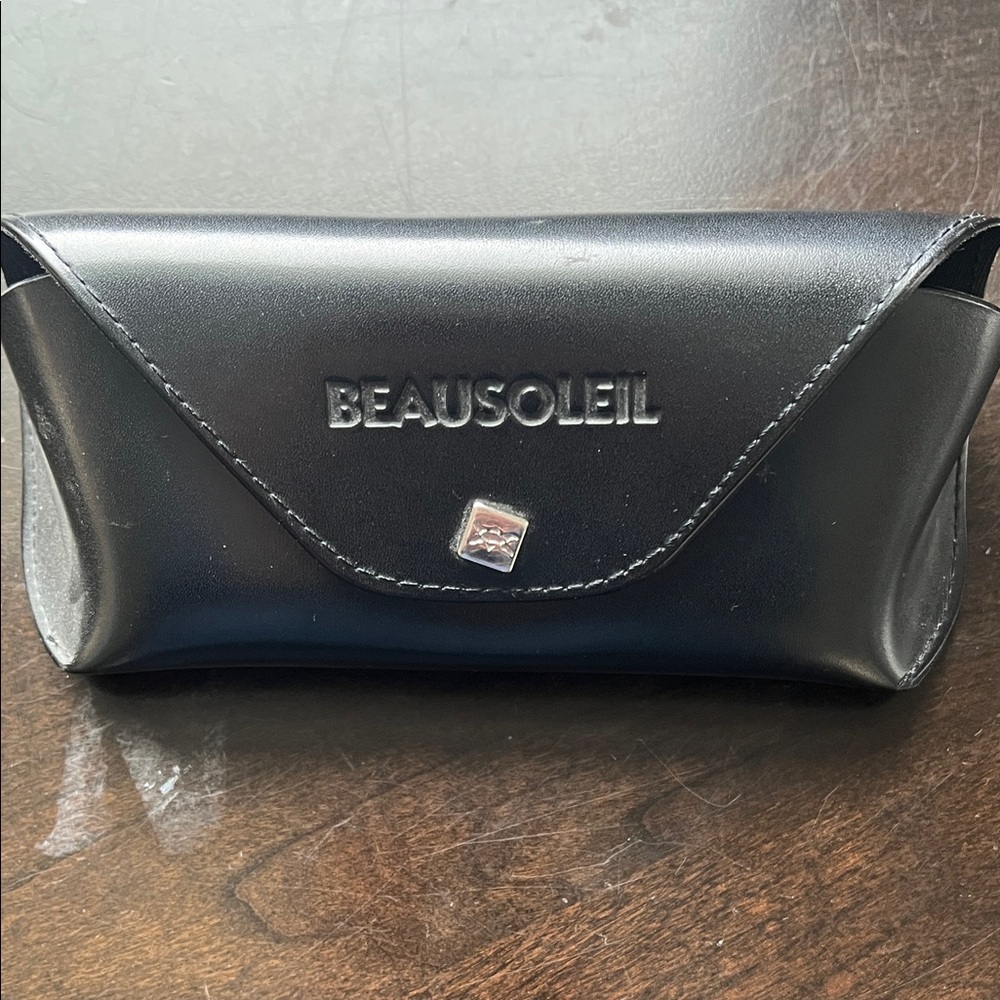Black Leather Glasses Case